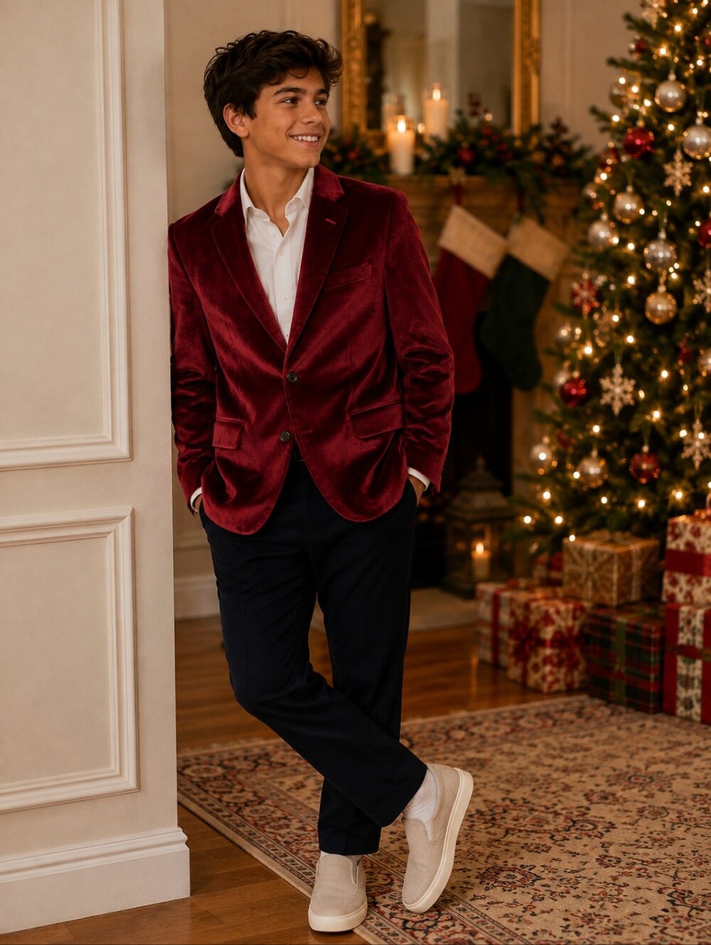 Lauren Ralph Lauren X HBC Velvet Blazer 12R Burgundy Red Paisley Lined Holiday